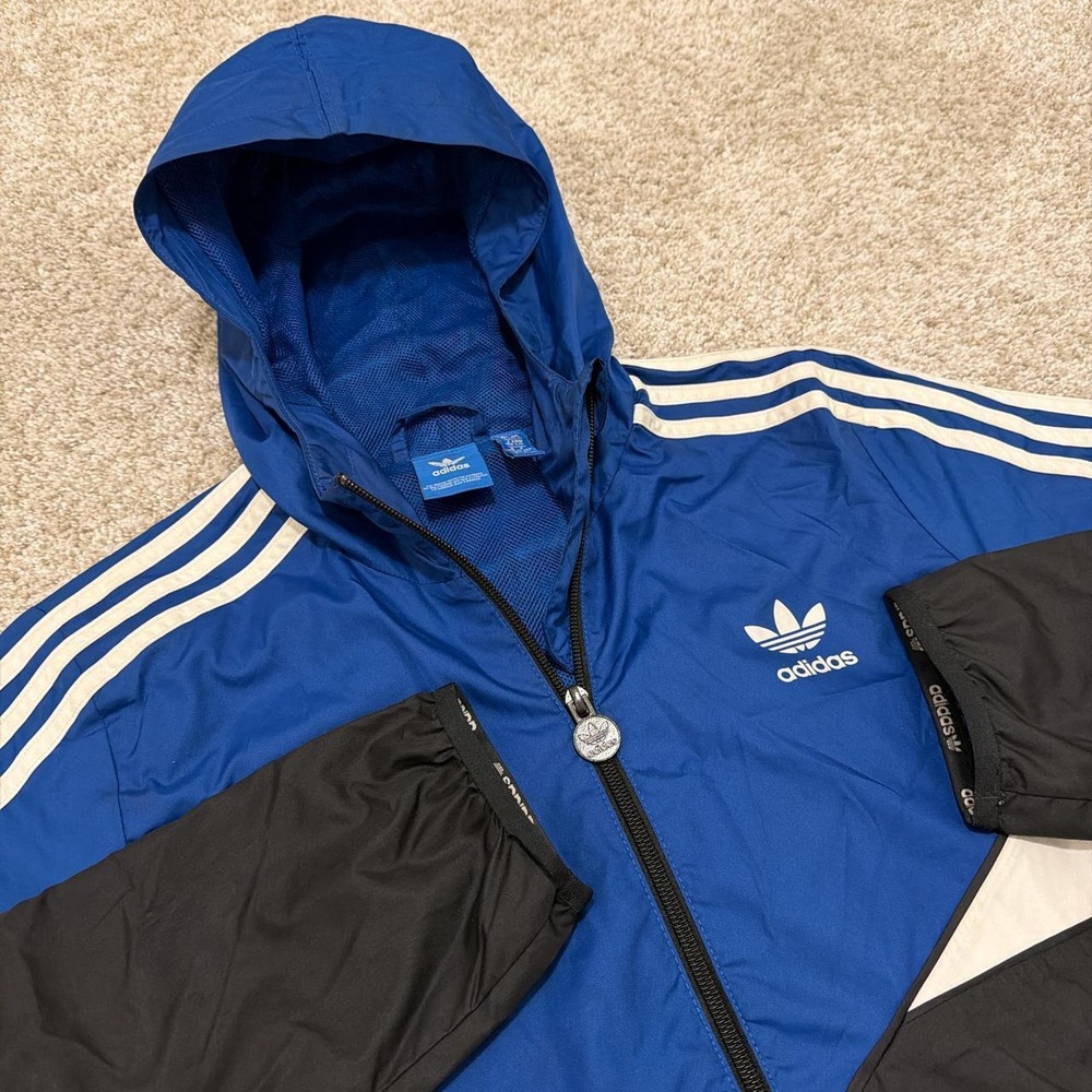 Adidas Originals World Cup Hooded Track Jacket | Blue / Black / White | Small